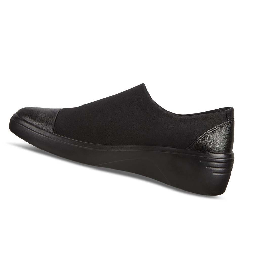 Ecco Soft 7 Wedge Gtx Slip On Fritidssko Dame Svarte | NO 81PJJ